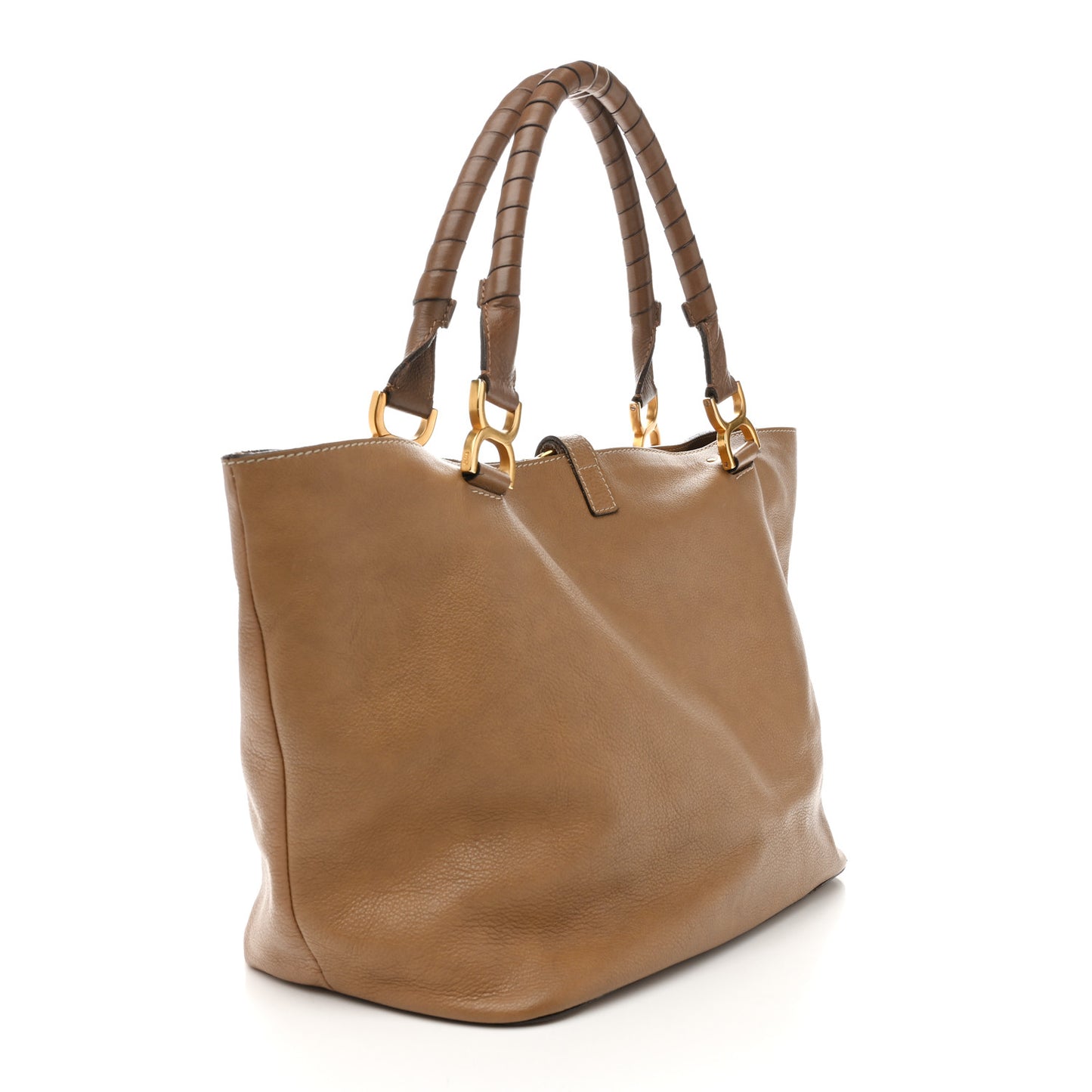 Calfskin Large New Marcie Tote Nut