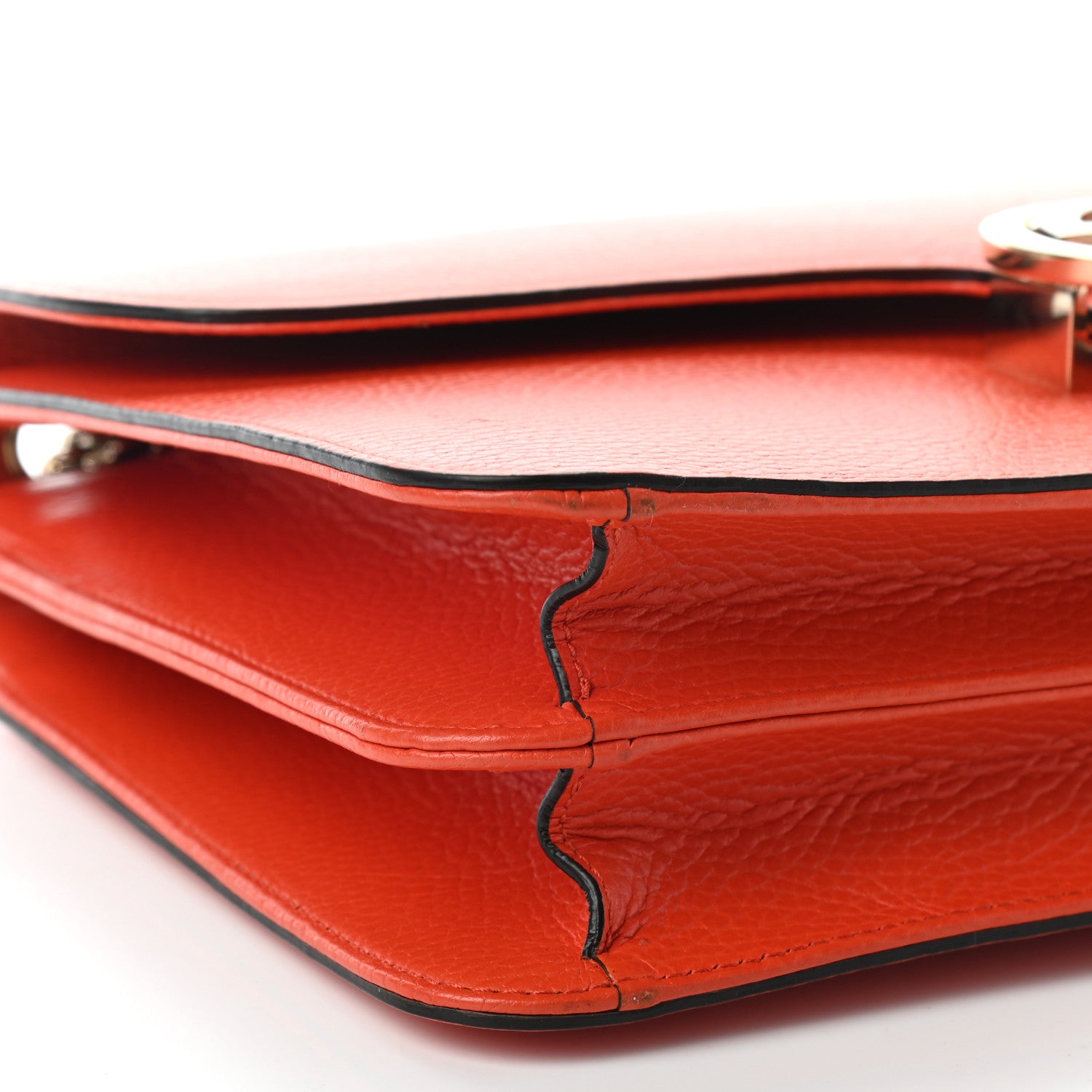 Gucci Dollar Calfskin Interlocking G Shoulder Bag Sun Orange 8 of 10