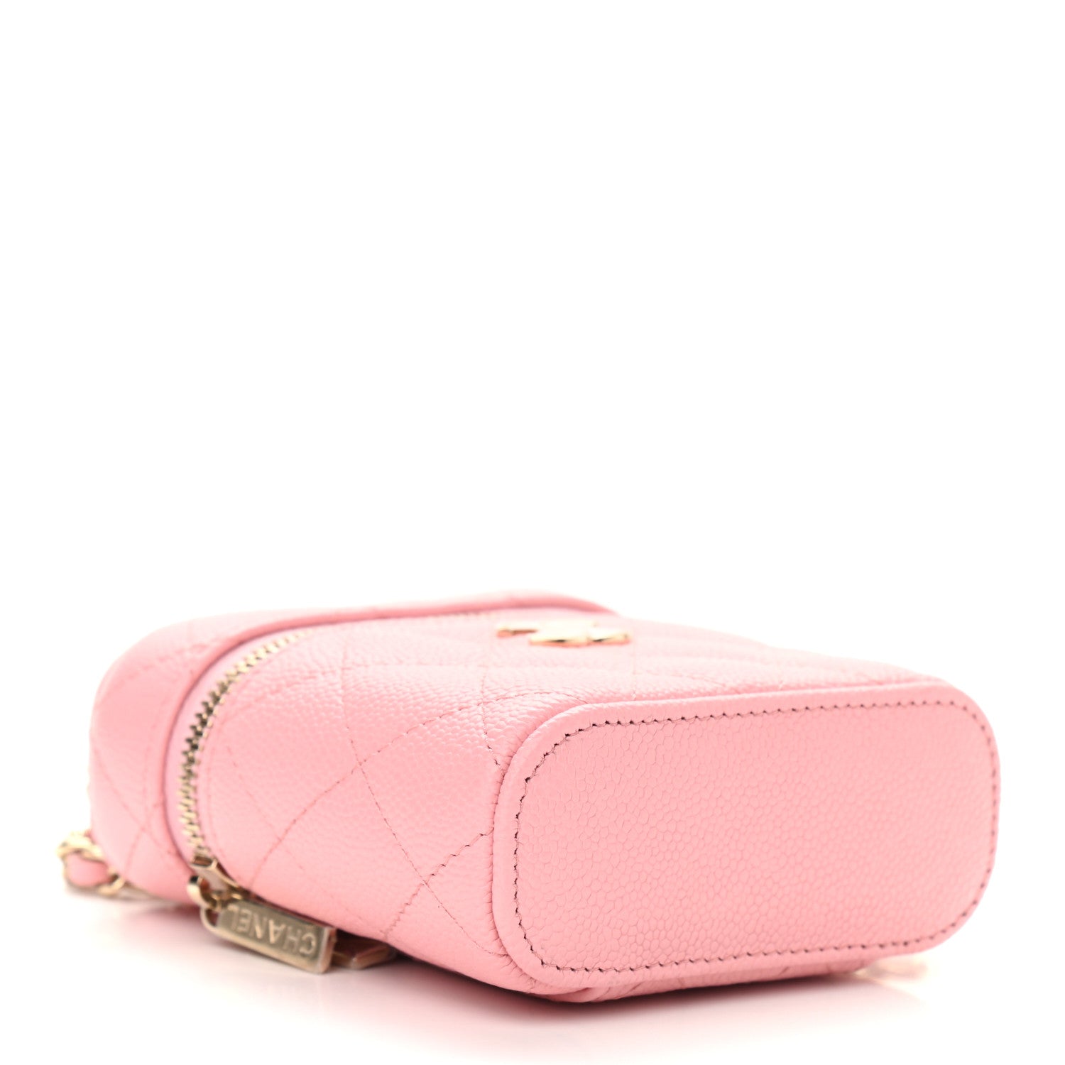 Chanel Caviar Quilted Small Handle With Care Vanity Case With Chain Pink 4 of 9
