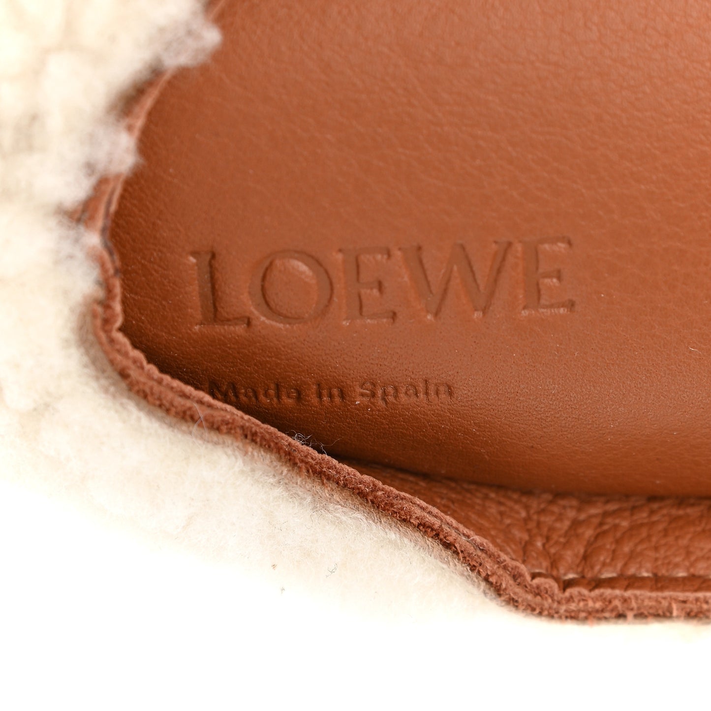 Shearling Mini Bunny Crossbody Bag Natural