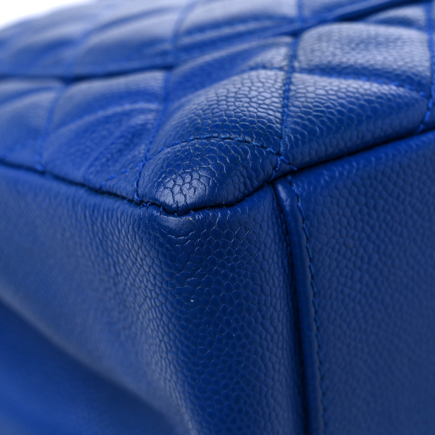 Chanel Caviar Quilted Grand Shopping Tote GST Blue 10 of 15