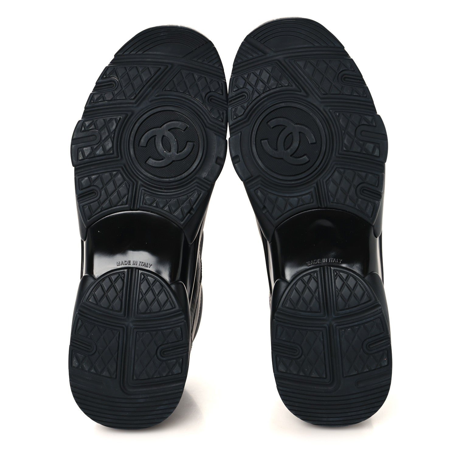 Chanel Calfskin Lambskin CC Uniform Sneakers Black 41 Black 6 of 10
