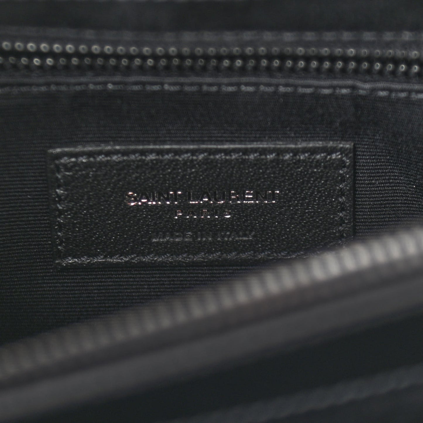 Calfskin Y Quilted Monogram Medium Loulou Chain Satchel Black