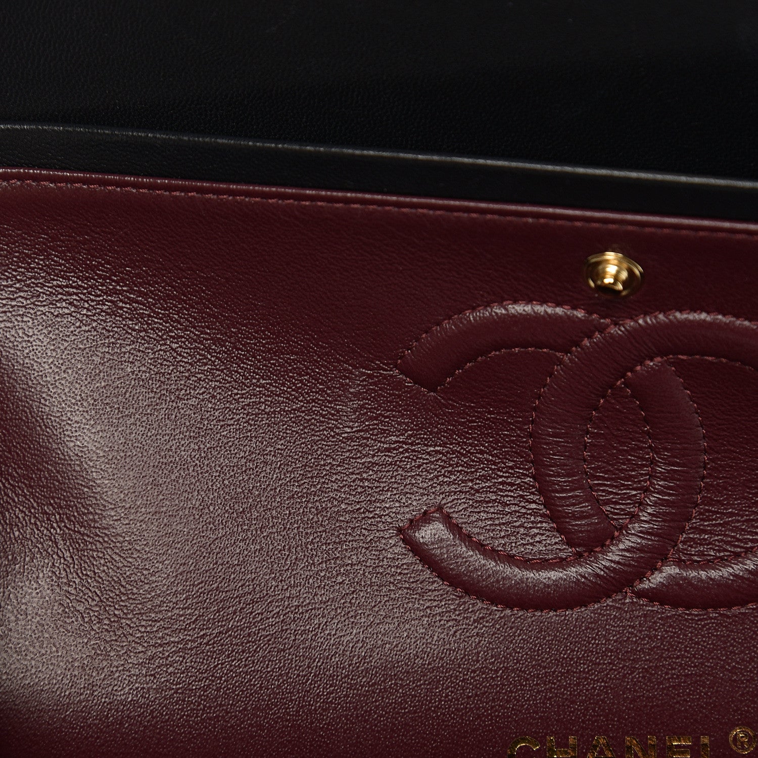 Chanel Lambskin Quilted Medium Double Flap Black 12 of 14