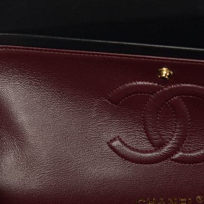 Chanel Lambskin Quilted Medium Double Flap Black 12 of 14
