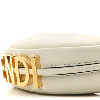 Fendi Vitello Grace Matte Nano Fendigraphy Hobo Charm White Ice 10 of 10