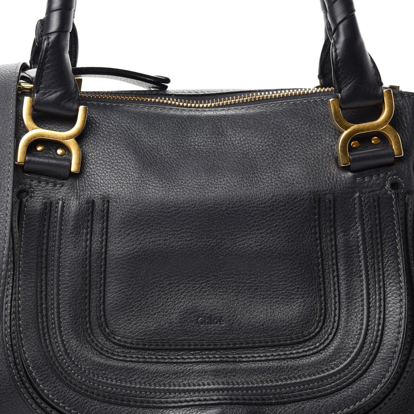 Calfskin Medium Marcie Satchel Black