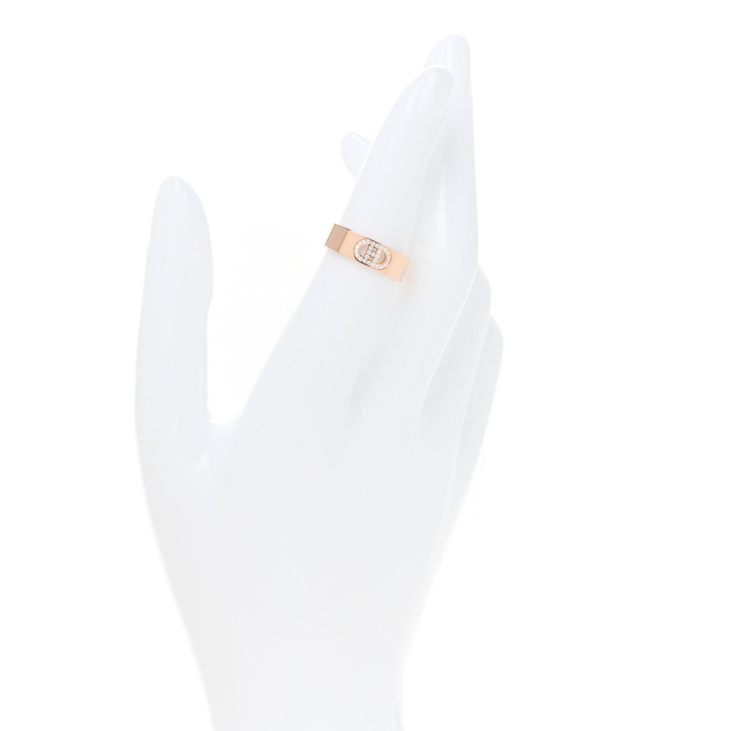 Hermes 18K Rose Gold Diamond PM H D'Ancre Ring 51 5.75 2 of 5