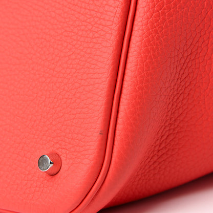 Hermes Taurillon Clemence Picotin Lock 26 GM Bougainvillea 8 of 11