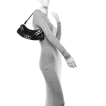 Fendi Vitello Queen Palmellato Fendi O'Lock Swing Black 2 of 11