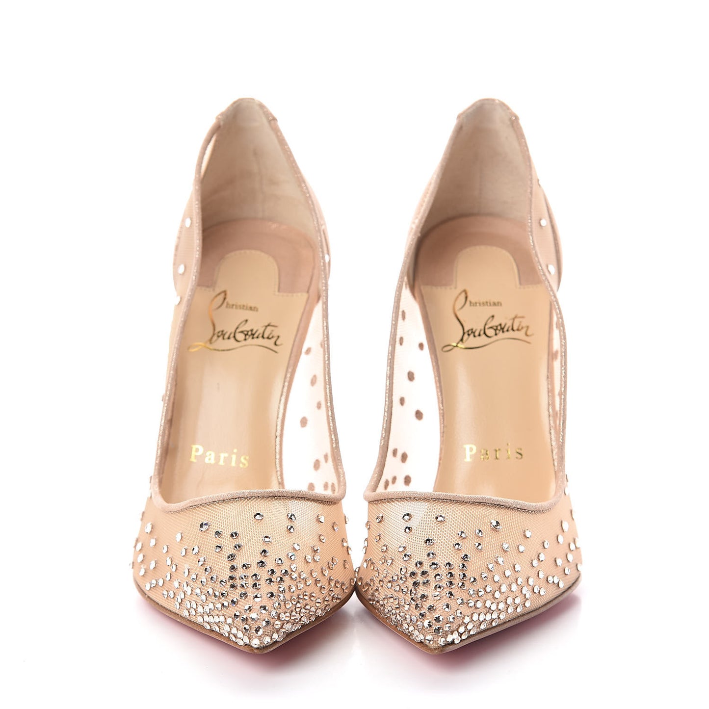 Suede Silk Crystal Strass Follies 100 Pumps 35.5 Version Light Silk