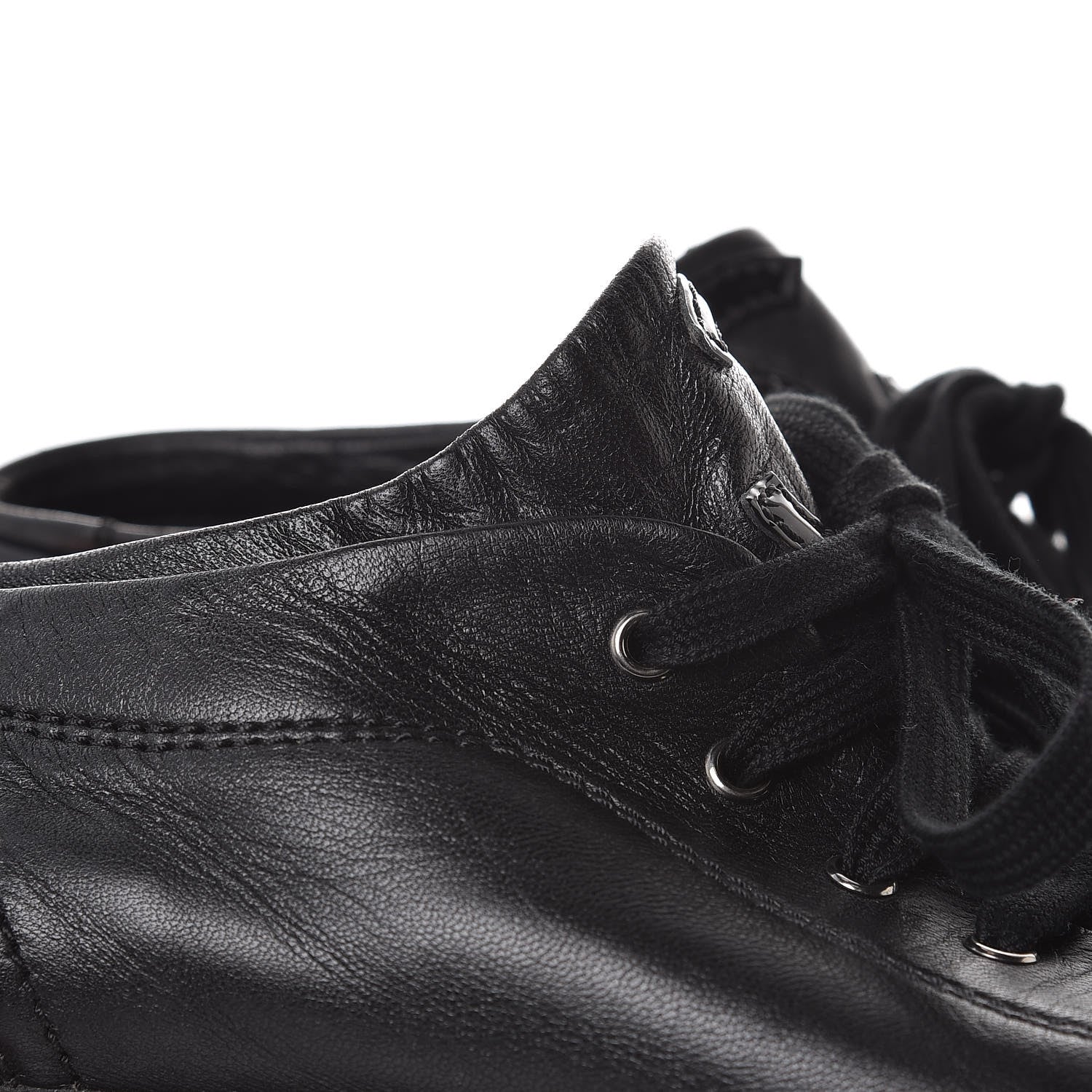 Chanel Lambskin Patent Cap Toe CC Sneakers 35 Black 9 of 11