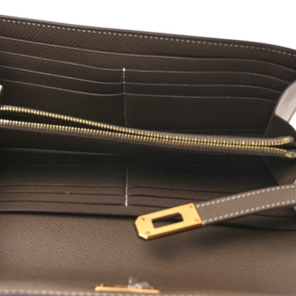 Hermes Epsom Kelly Longue Wallet Etoupe 5 of 11