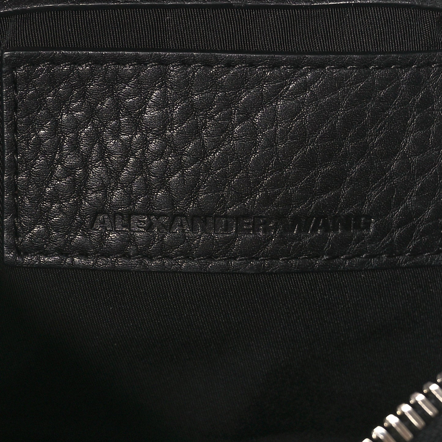 Pebbled Lambskin Rocco Black Pale Gold Hardware