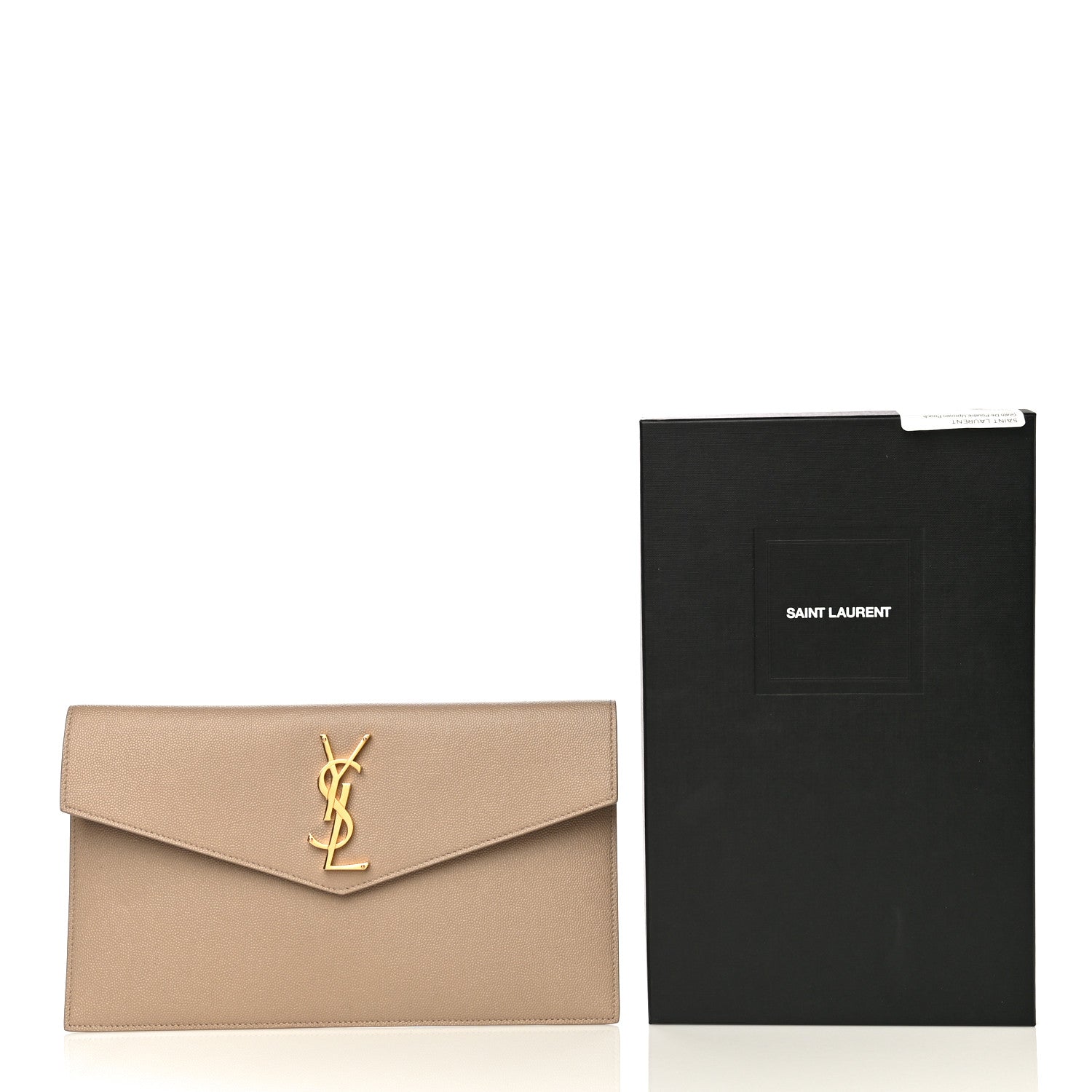 Saint Laurent Grain De Poudre Uptown Pouch Dark Beige 11 of 11