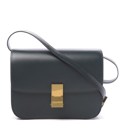 Celine Box Calfskin Medium Classic Box Flap Bag Dark Green 1 of 10