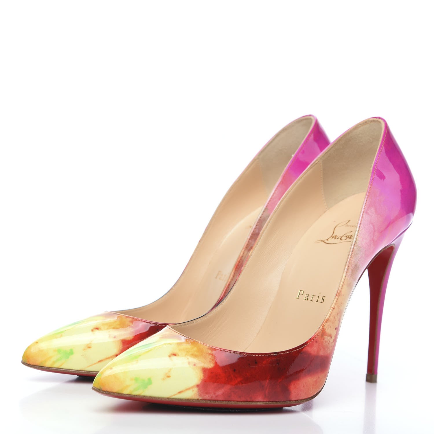 Christian Louboutin Patent Tie and Dye Pigalle Follies 100 Pumps 38 Multicolor 3 of 9
