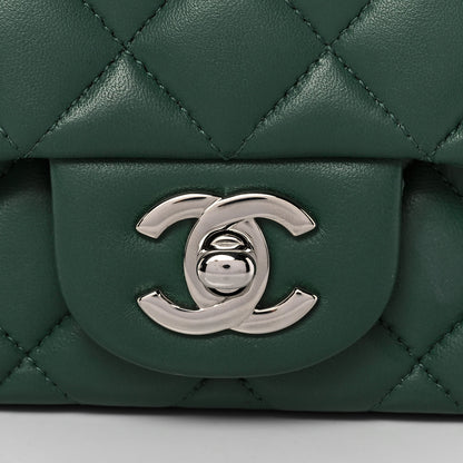 Chanel Lambskin Quilted Mini Square Flap Green 11 of 13