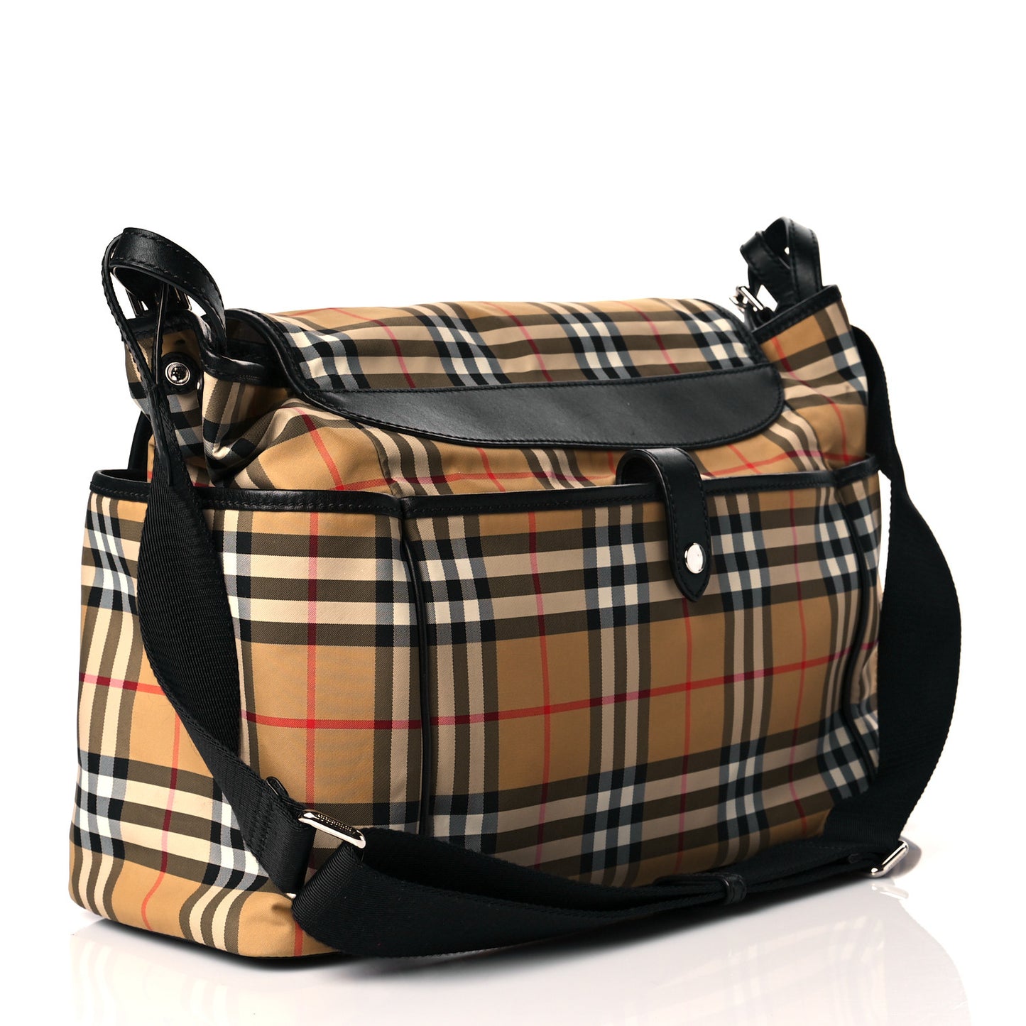 Vintage Check Diaper Flap Bag