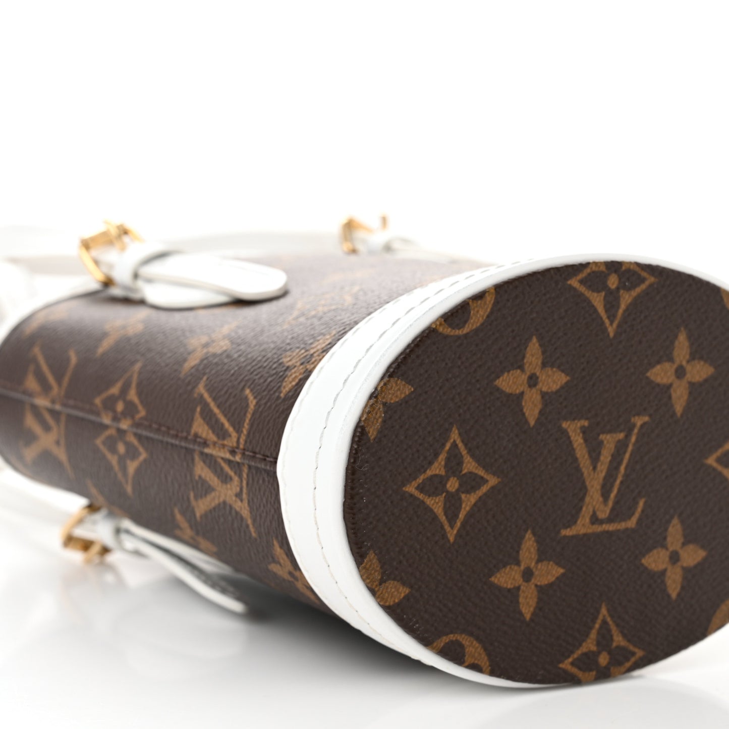 Monogram LV Match Nano Bucket Bag White