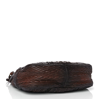 Prada Nappa Chevron Braided Hobo Brown 3 of 7