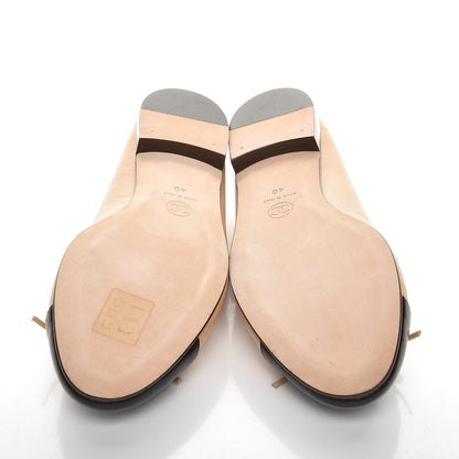 Chanel Lambskin Cap Toe CC Ballerina Flats 40 Beige Black 5 of 9