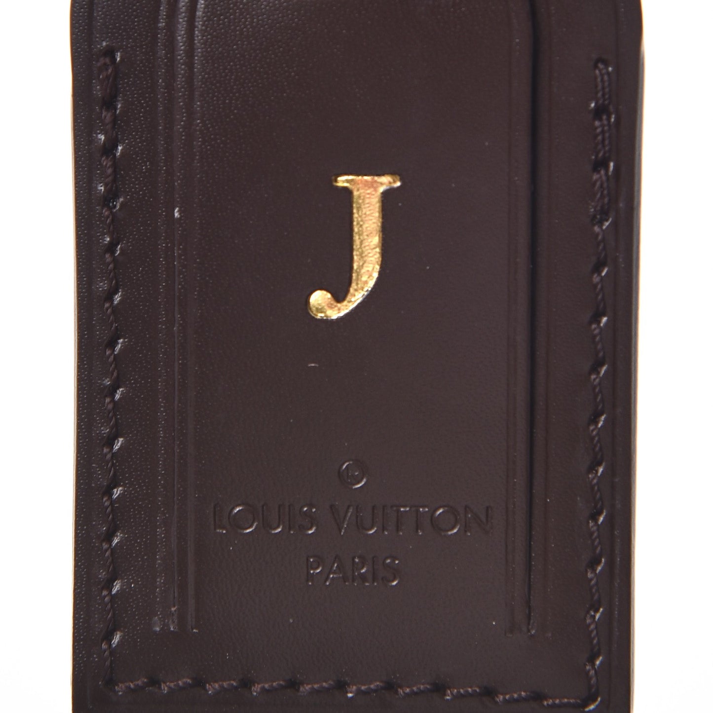 Calfskin Small Luggage Tag Ebene