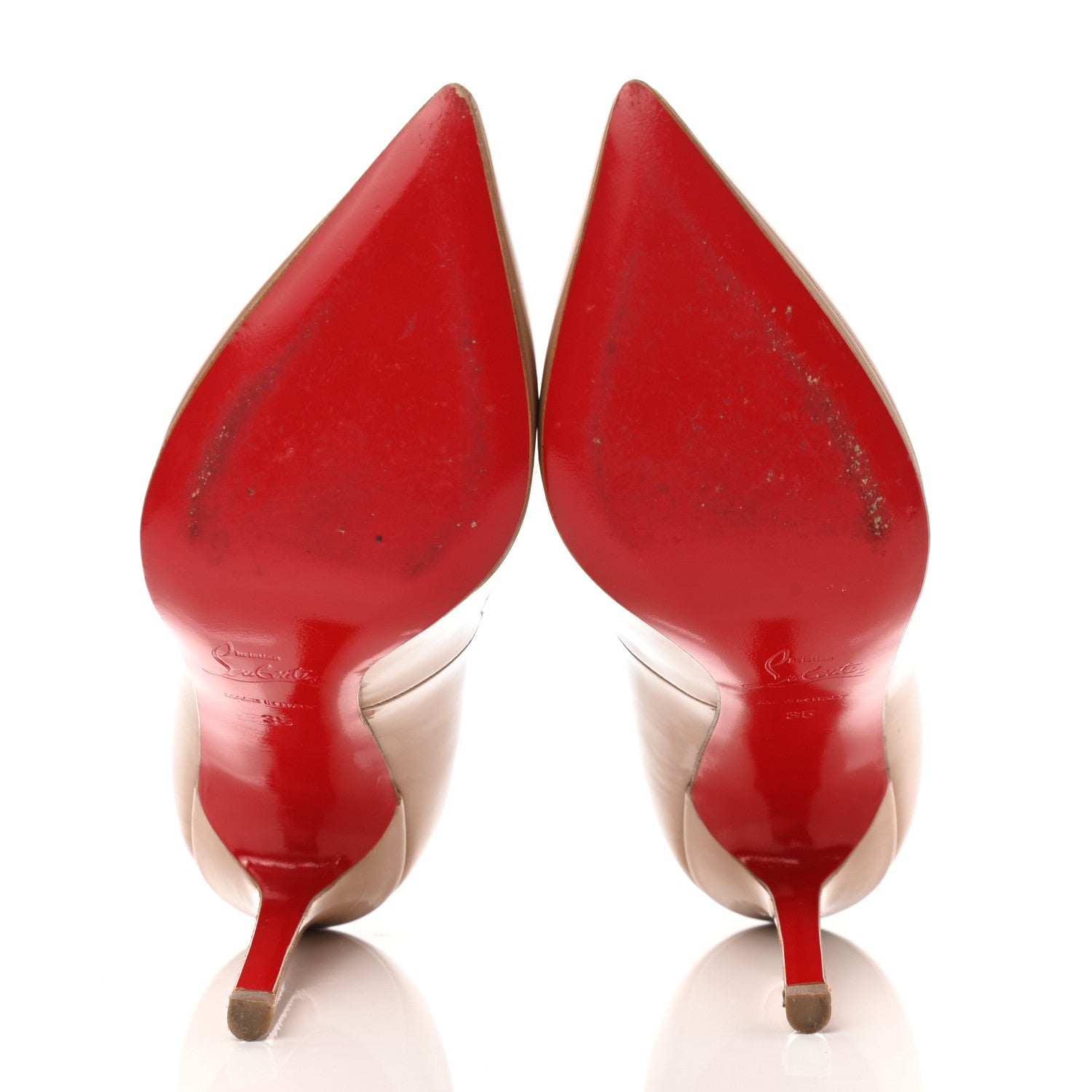 Christian Louboutin Patent Pigalle 120 Pumps 35 Nude 5 of 10