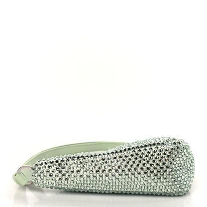 Prada Satin Crystal Triangle Pouch Acqua 3 of 6