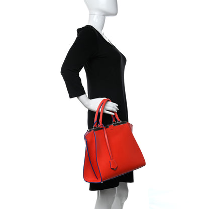 Fendi Vitello Dolce Shiny Nappa Petite 3Jours Tote Papavero 3 of 11