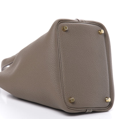 Hermes Taurillon Clemence Picotin Lock 18 PM Etoupe 9 of 11