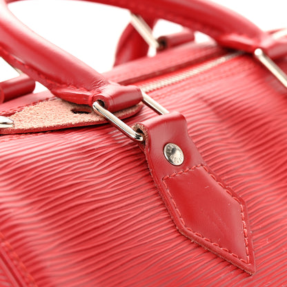 Louis Vuitton Epi Speedy 25 Castillan Red 16 of 19