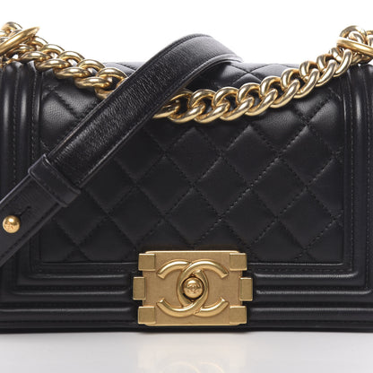 Chanel Lambskin Quilted Small Boy Flap Black 8 of 11