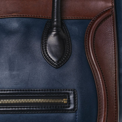 Celine Smooth Calfskin Mini Tri-Color Luggage Navy 14 of 16