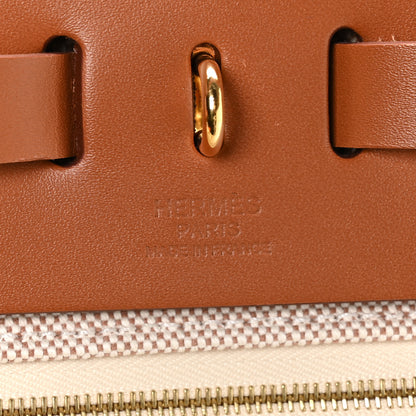 Hermes Vache Hunter Criss Viking Herbag Zip Retourne 31 PM Ecru Beige Naturel 7 of 11