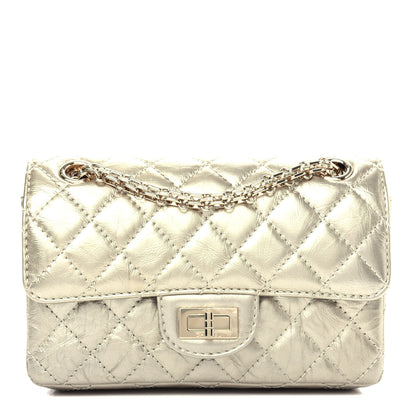 Chanel Aged Calfskin Quilted 2.55 Reissue Mini Flap Light Gold 1 of 10