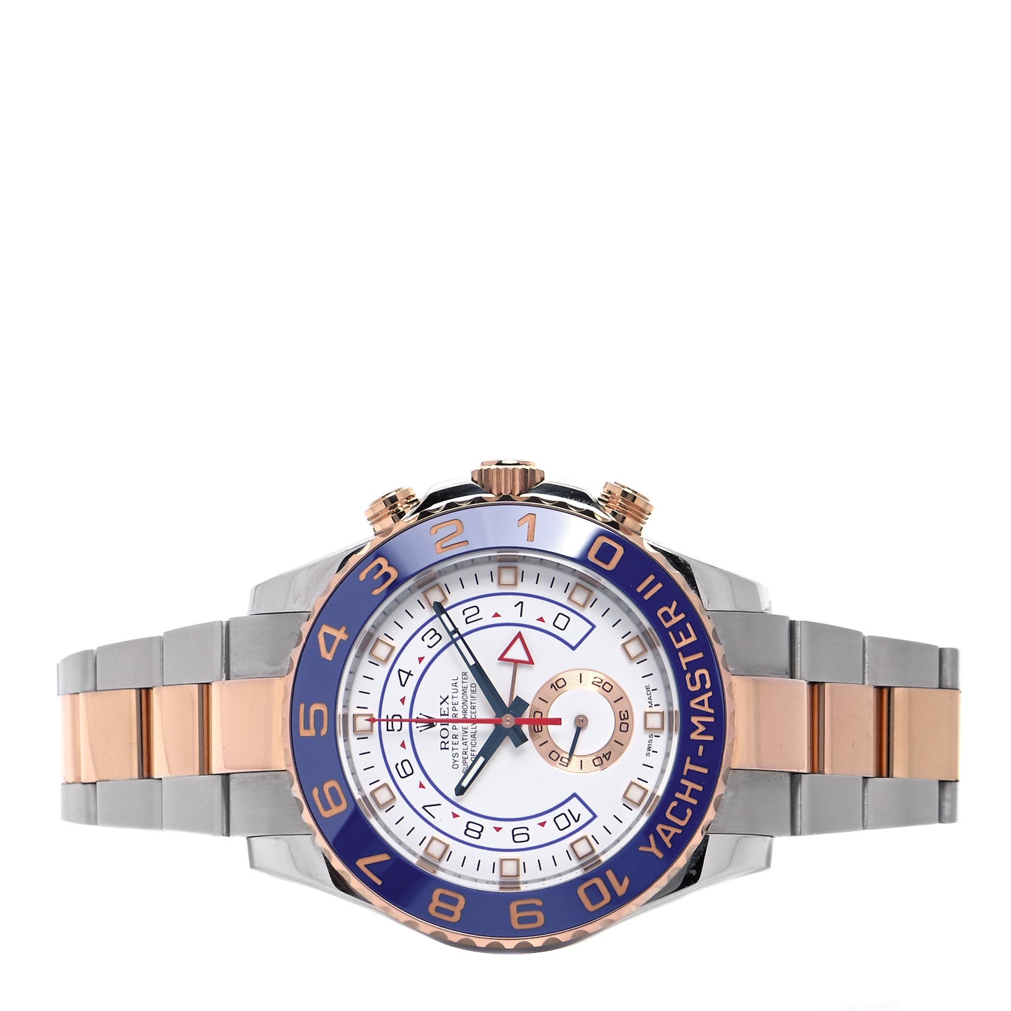 Stainless Steel 18K Everose Gold 44mm Yacht-Master II Watch White 116681