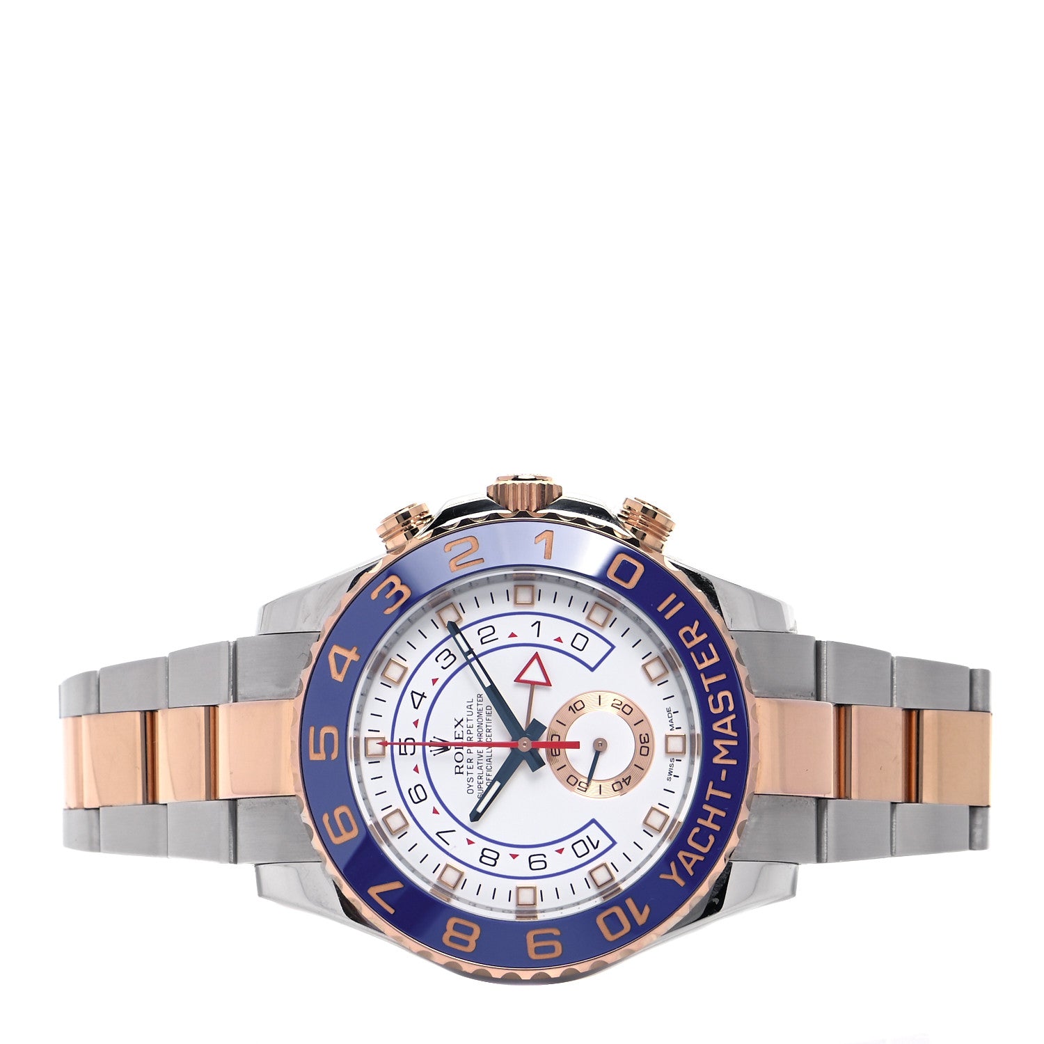Rolex Stainless Steel 18K Everose Gold 44mm Yacht-Master II Watch White 116681 2 of 4
