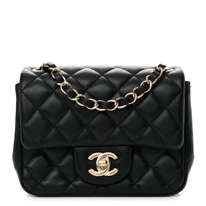 Chanel Lambskin Quilted Mini Square Flap Black 1 of 11