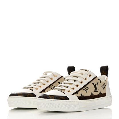 Louis Vuitton Calfskin Monogram Stellar Sneakers 37 Beige 3 of 11