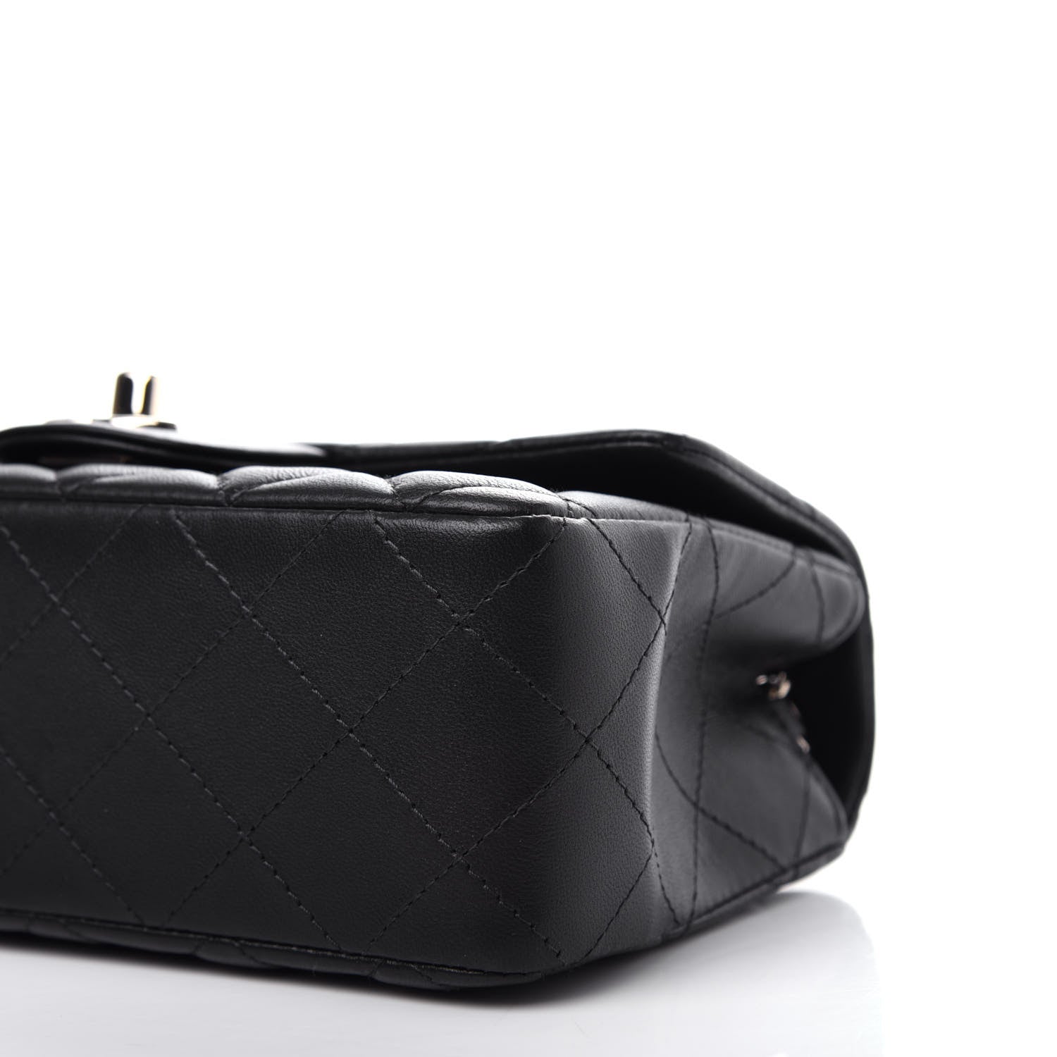 Chanel Lambskin Quilted Mini Rectangular Flap Black 9 of 11