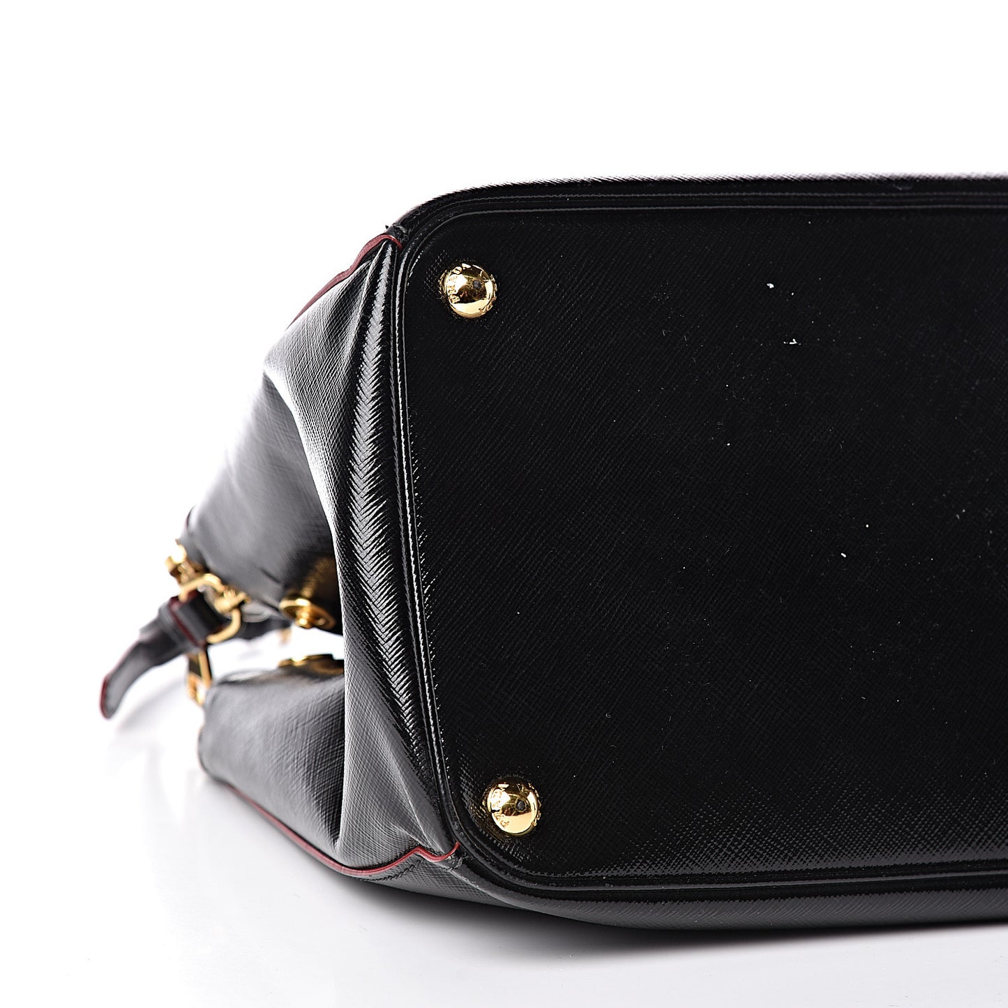 Saffiano Vernice Double Zip Tote Black