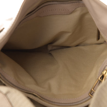 Burberry Canvas House Check Small Parsons Hobo Light Beige 5 of 11