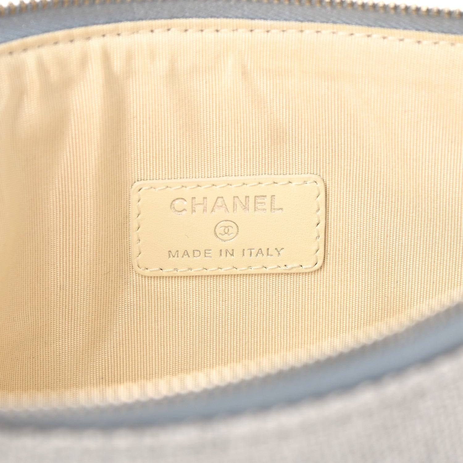 Chanel Canvas Medium Deauville Pouch Blue 6 of 9