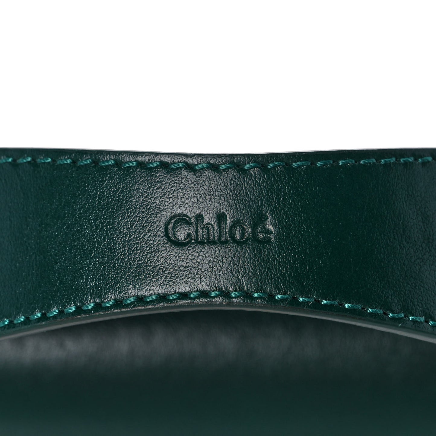 Shiny Calfskin Suede Mini C Double Carry Green