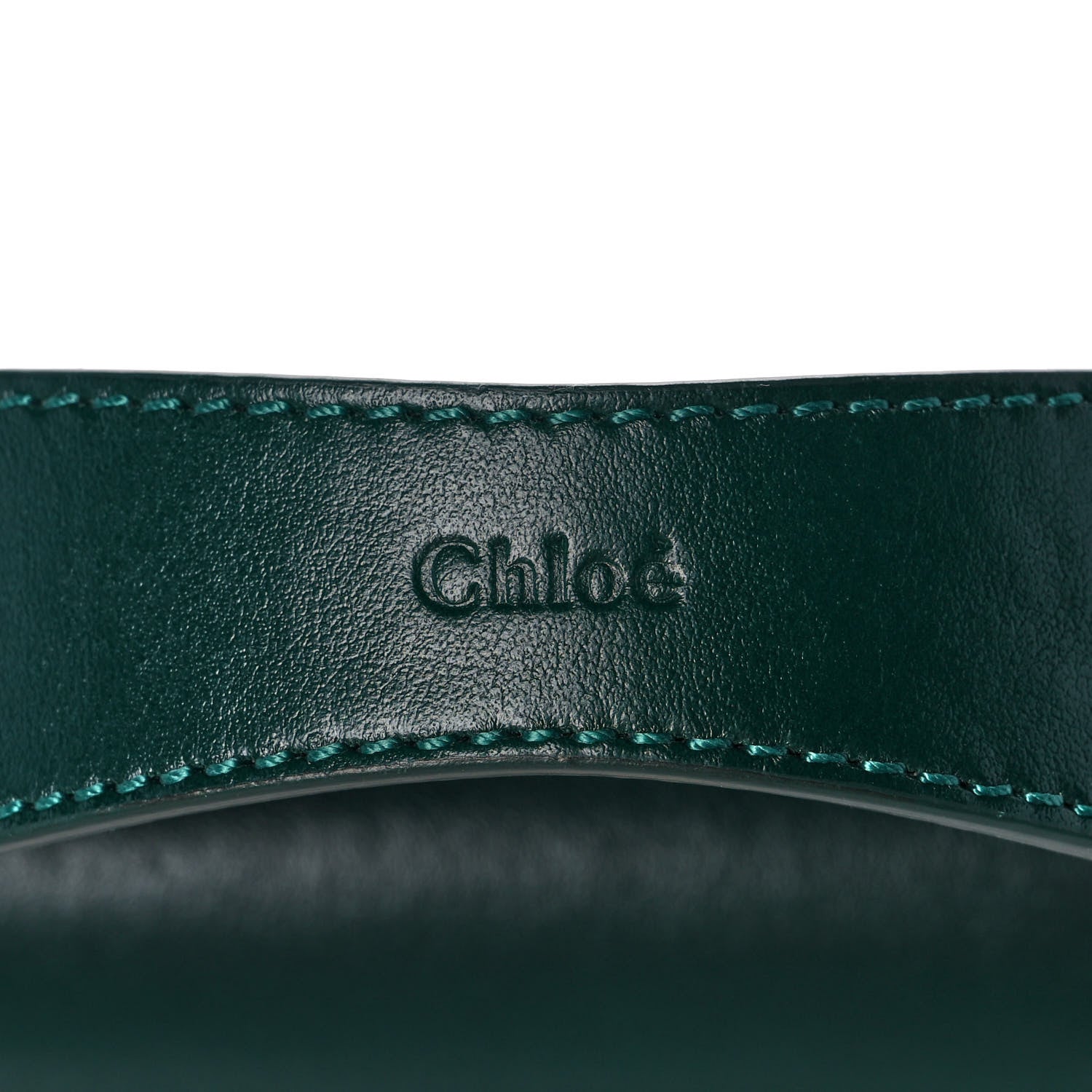 Chloe Shiny Calfskin Suede Mini C Double Carry Green 9 of 11