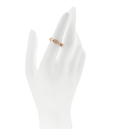 Hermes 18K Rose Gold PM Chaine d'Ancre Enchainee Ring 53 6.5 2 of 9