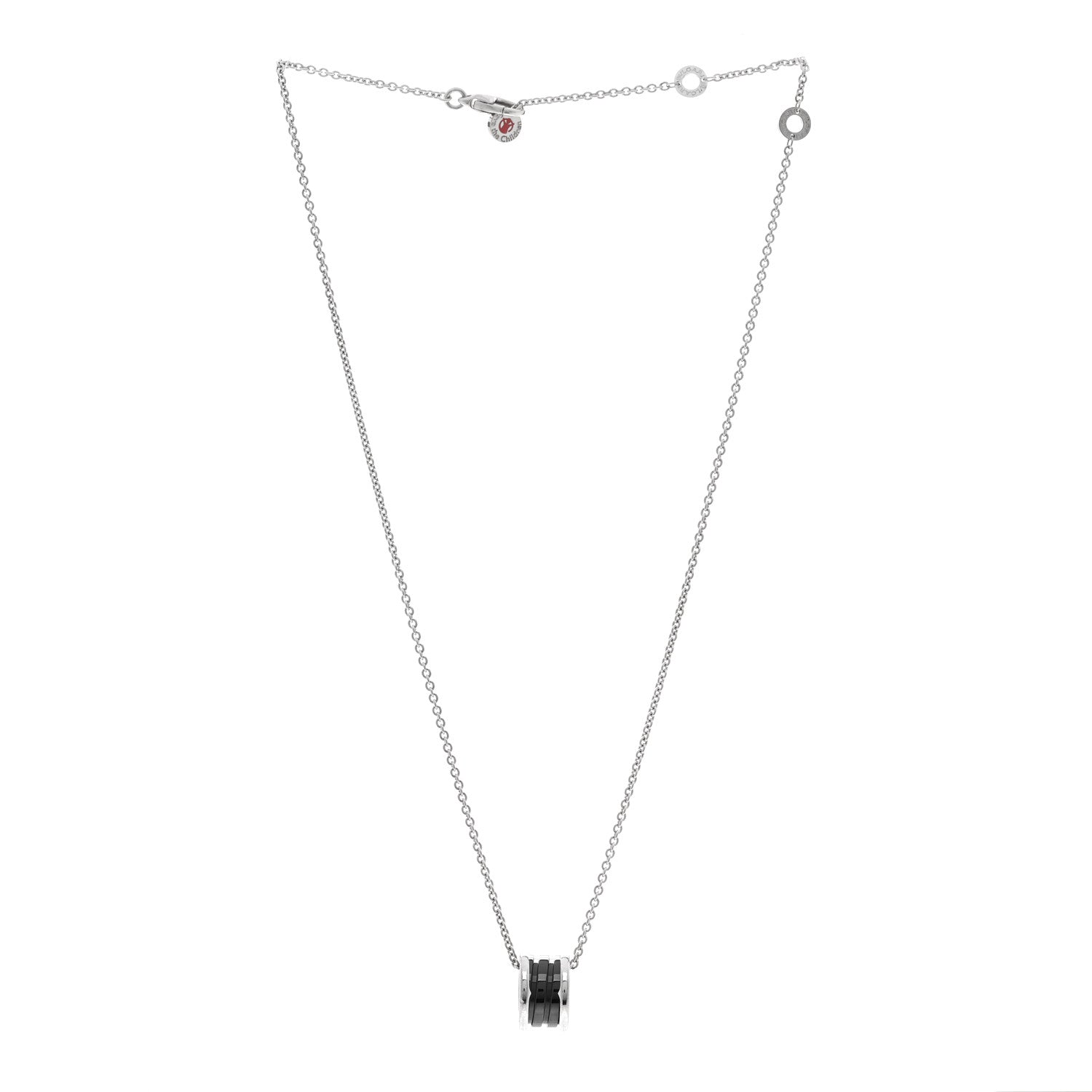 Bulgari Sterling Silver Ceramic Save The Children Pendant Necklace 3 of 5