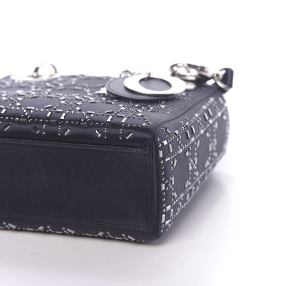 Christian Dior Satin Crystal Cannage Mini Lady Dior Navy 8 of 10