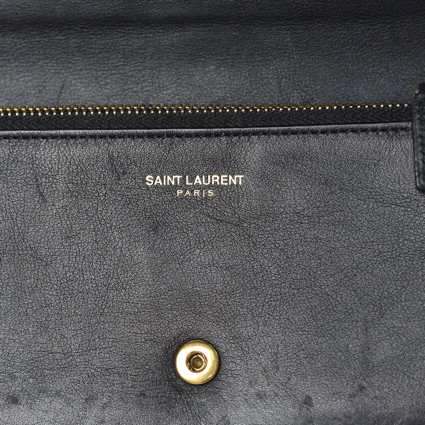 Calfskin Classic Y Ligne Clutch Black
